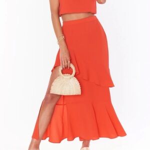 NWT Show Me Your MuMu Nala Ruffle Skirt Size XS